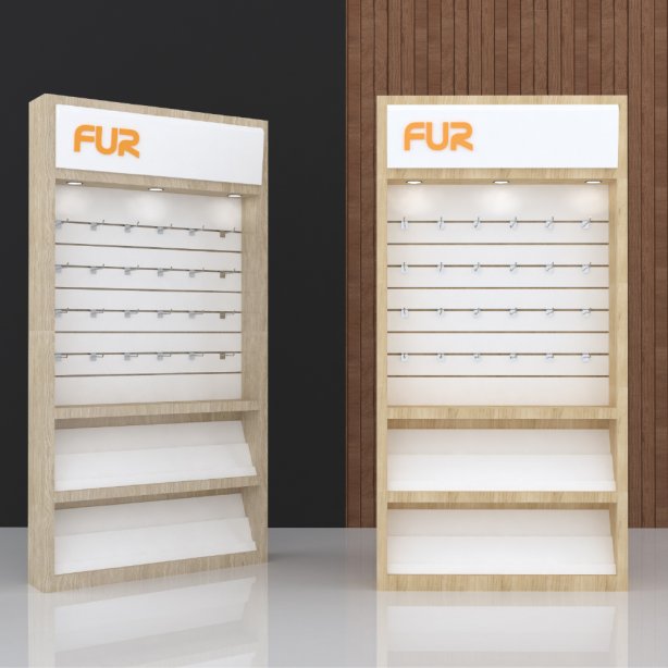 ตู้แขวนสินค้า พร้อมชั้นโชว์สินค้า ติดผนัง  (BUDCAB0020005)